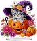 Halloween Cat Diamond Art Tabletop Kit – DIY 5D Double-Sided Special Shaped Acrylic Diamond Painting Desktop Ornament, Stand-Up Crystal Rhinestone Home Decor Craft Kit